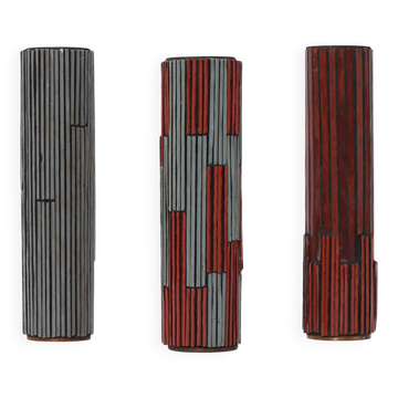 Vintage Pottery Mosaic Vases by W. Zimmermann for Ritter