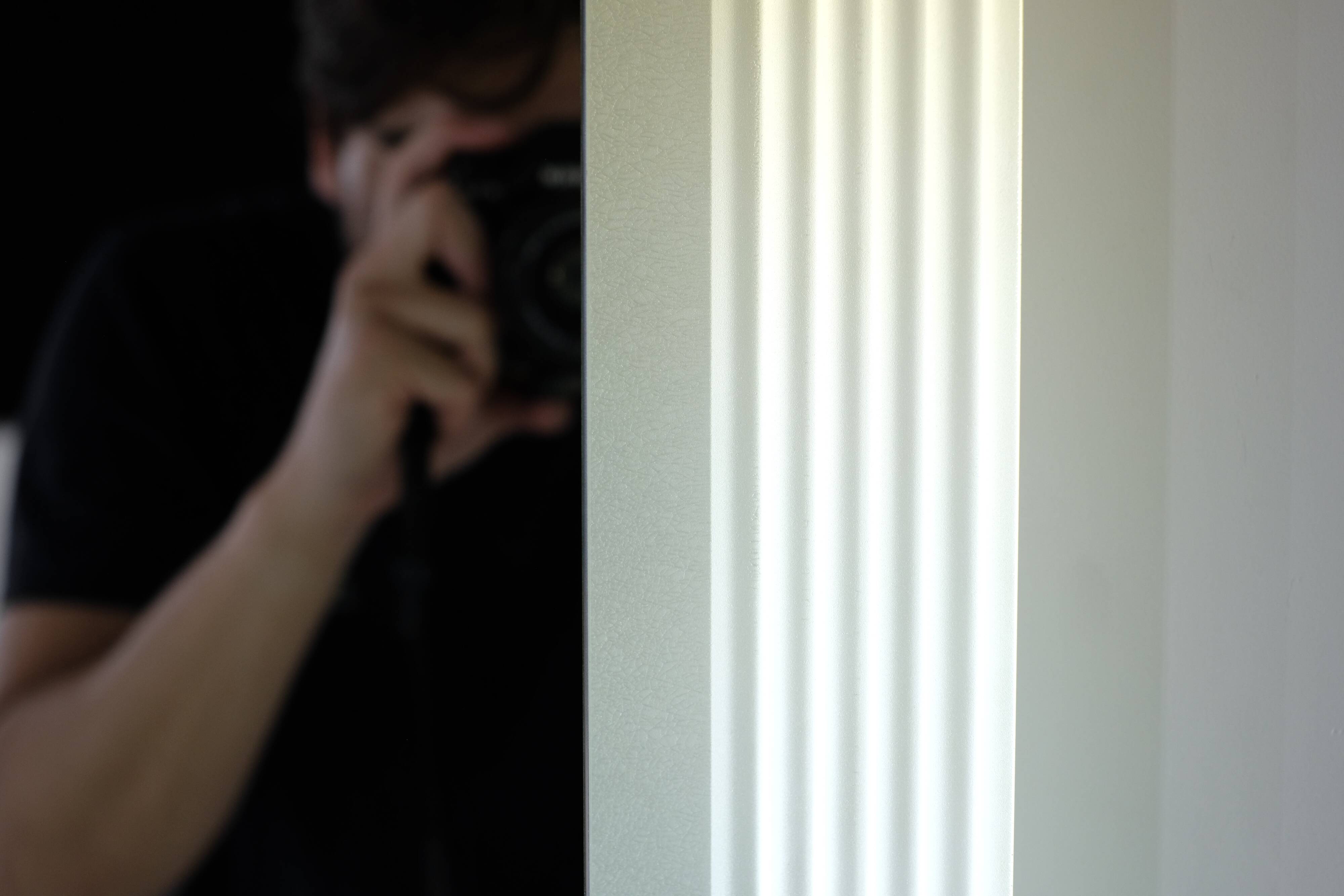 Vintage Square Glass Mirror, Italy 1970s.