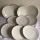 10 flat plates - Limoges Chastagner porcelain