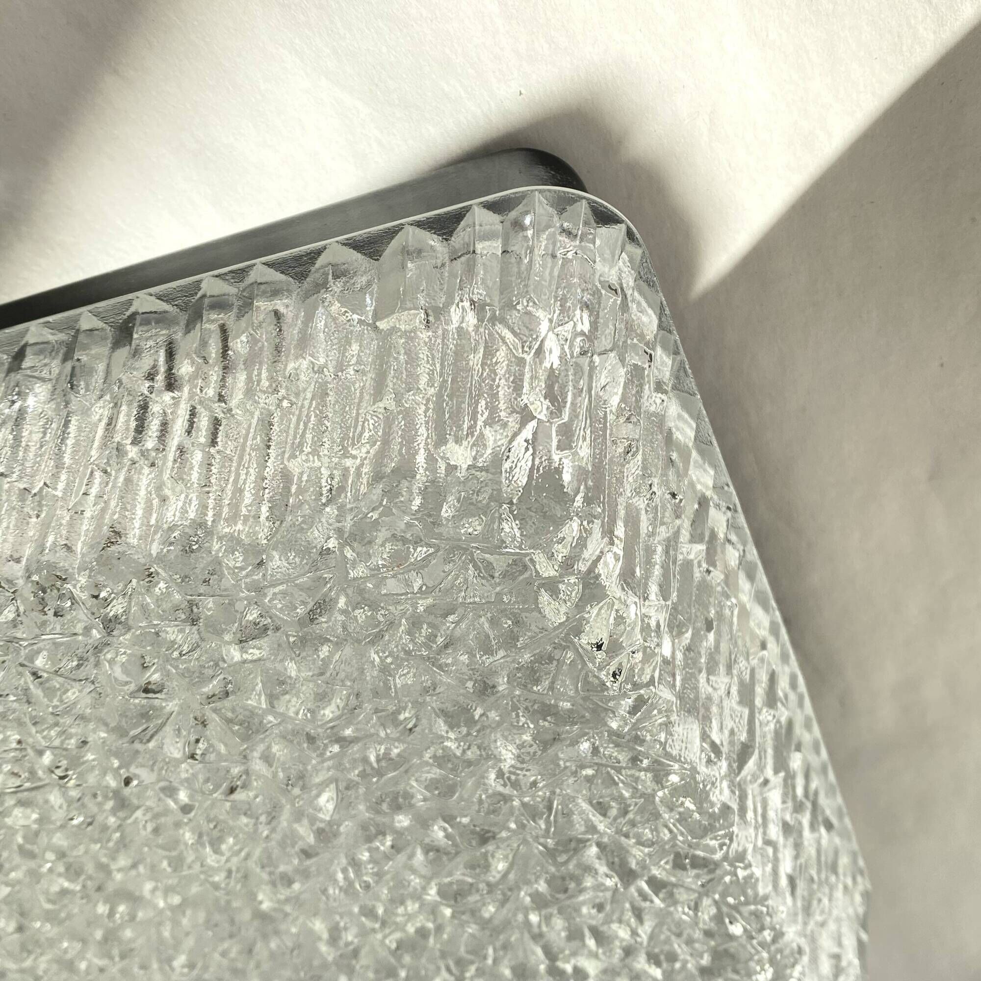Wall light ceiling light thick glass Holophane 1970 1980 seventies eighties LAMP-7358