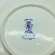 Large blue fire plate 28 cm, Lunéville tradition