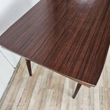 Table Mid Century en stratifié palissandre