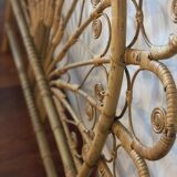 Peacock rattan bedhead