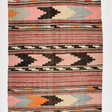 4x6 Red Pink Persian Kilim Rug, 131x196Cm