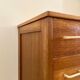 Commode 4 tiroirs en bois et métal noir années 1960