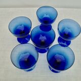 Set of 6 dessert cups in blown glass