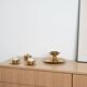 Brass candlestick with base, Italian design, 1960s, made in Italy
