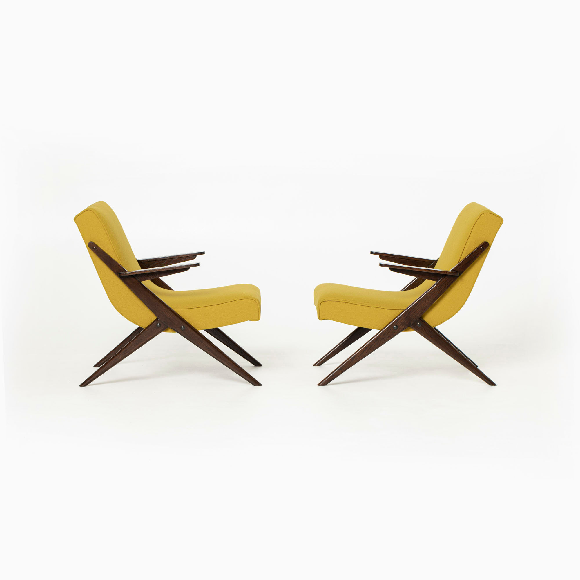 Pair of armchairs by ULUV upholstered in Kvadrat Hallingdal, Czechoslovakia, 1960s