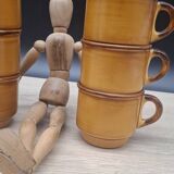 Set of 6 Saint Clément coffee cups, France