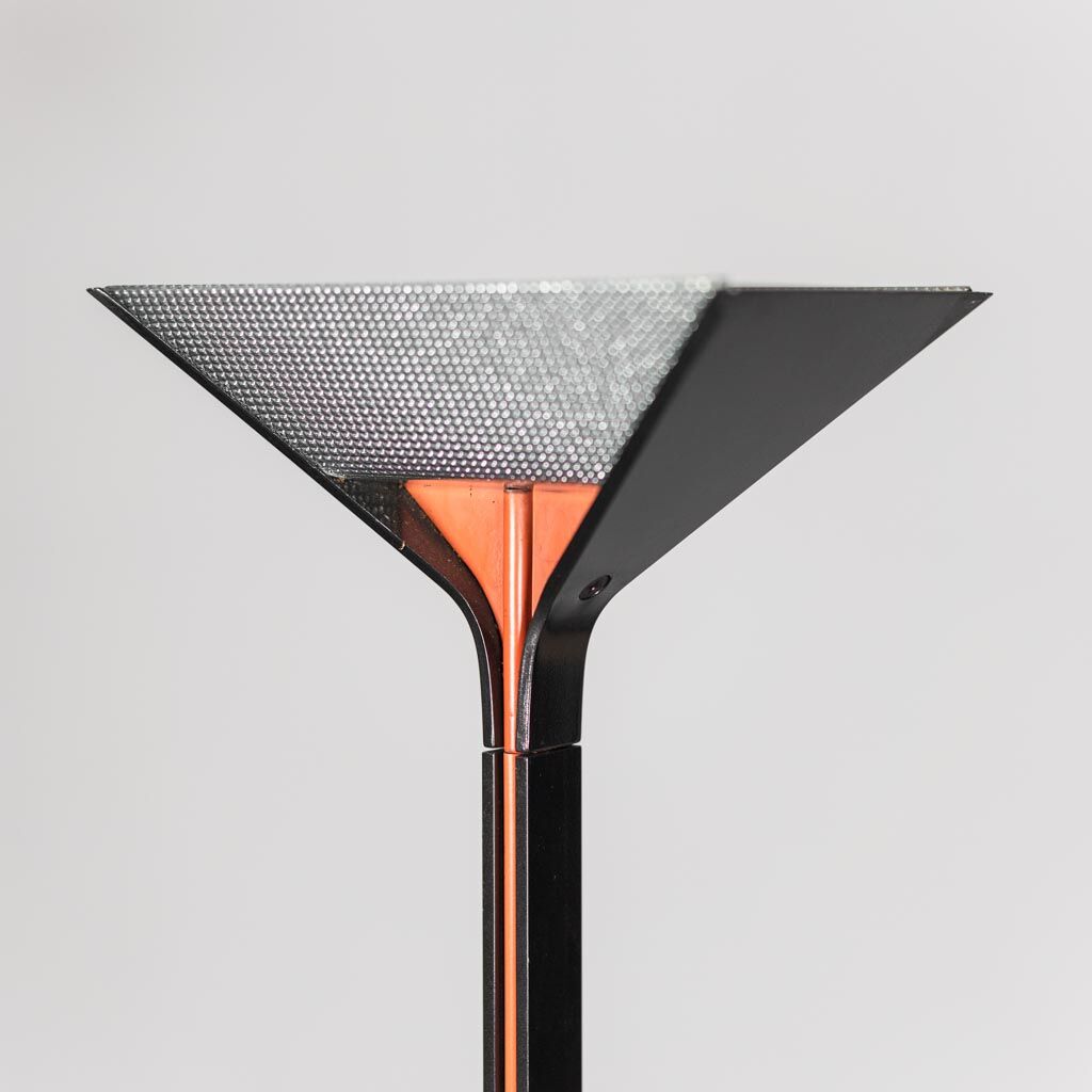 Floor lamp aluminum papilona shoe flos 70s vintage