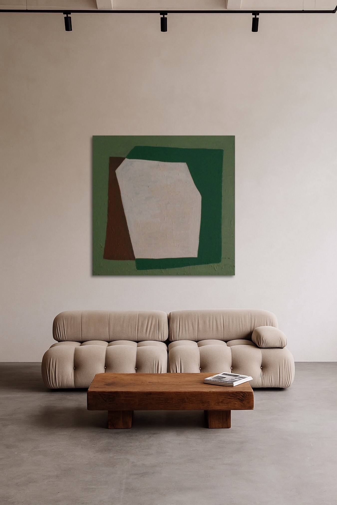 Abstrait carré "earthen harmony" signé Bodasca