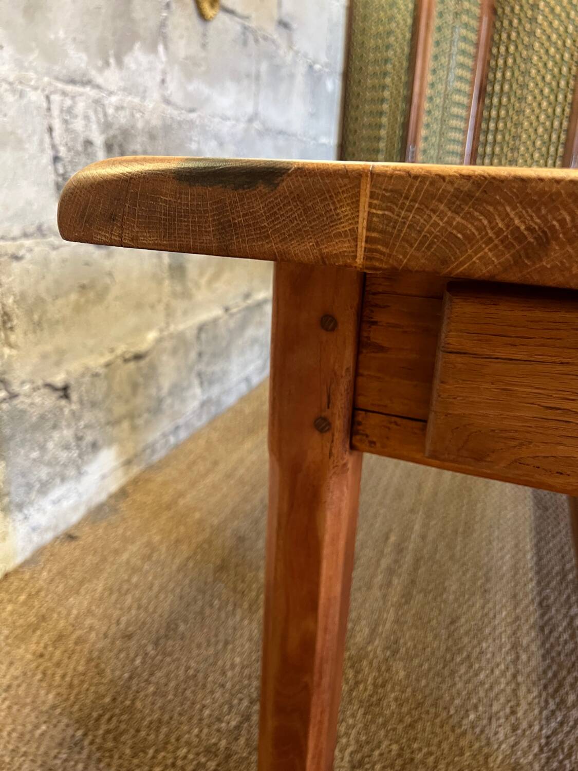 Solid oak farmhouse table