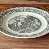 2 assiettes Régence Sarreguemines 1900