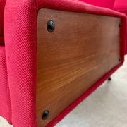 Antique Italian design fabric sofa from the 60s, vintage convertible