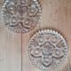 Pair of crystal bottle coasters