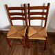 Paire de chaises bois