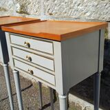Pair of patinated bedside tables in Louis XVI style