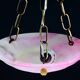 Pendentif en albâtre rose Art Déco charmant, années 1940