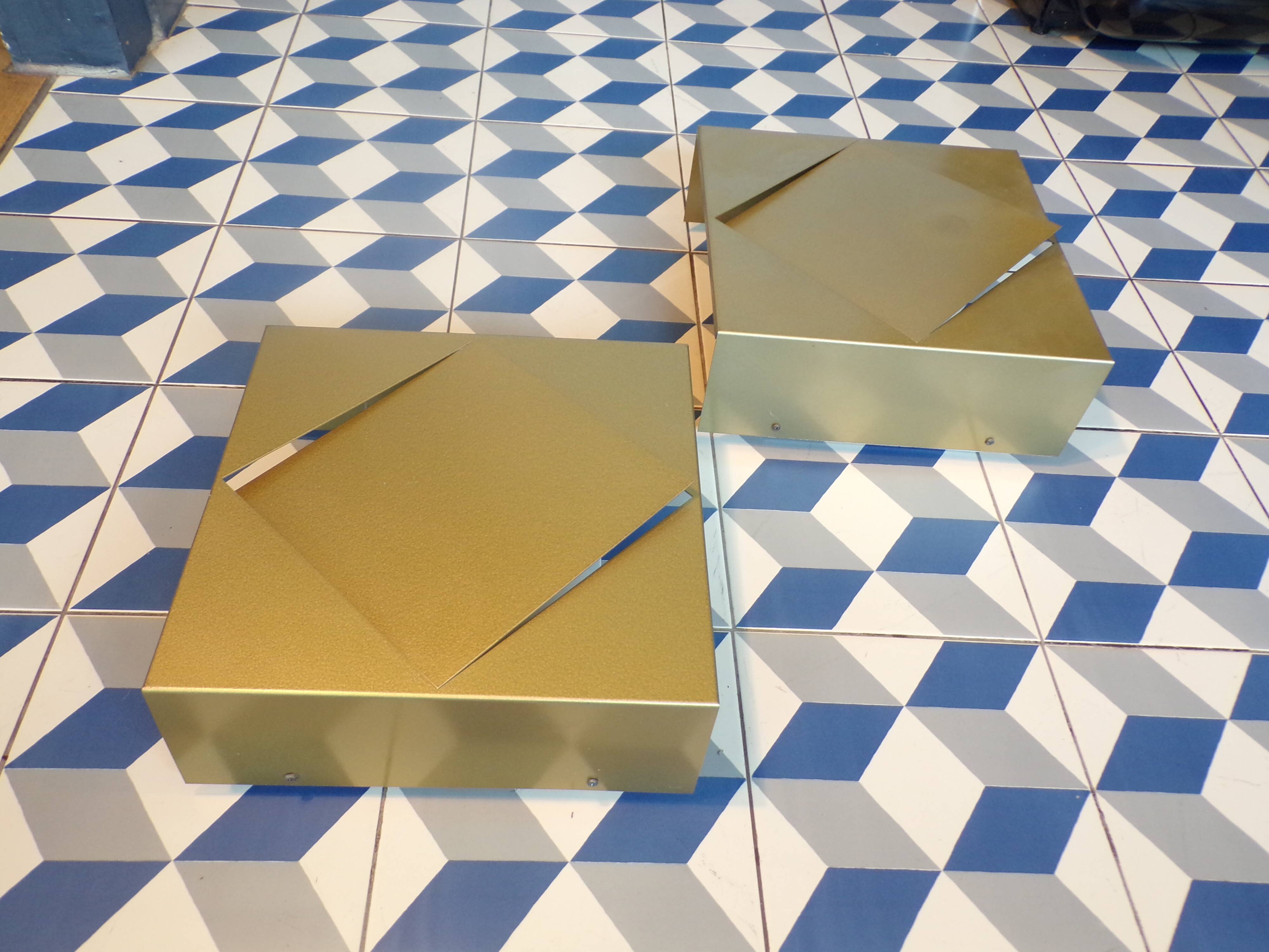 Pair of space age Raak wall lights C.1556