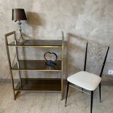 Glass and brass shelf