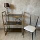 Glass and brass shelf