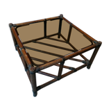 Rattan and wicker coffee table