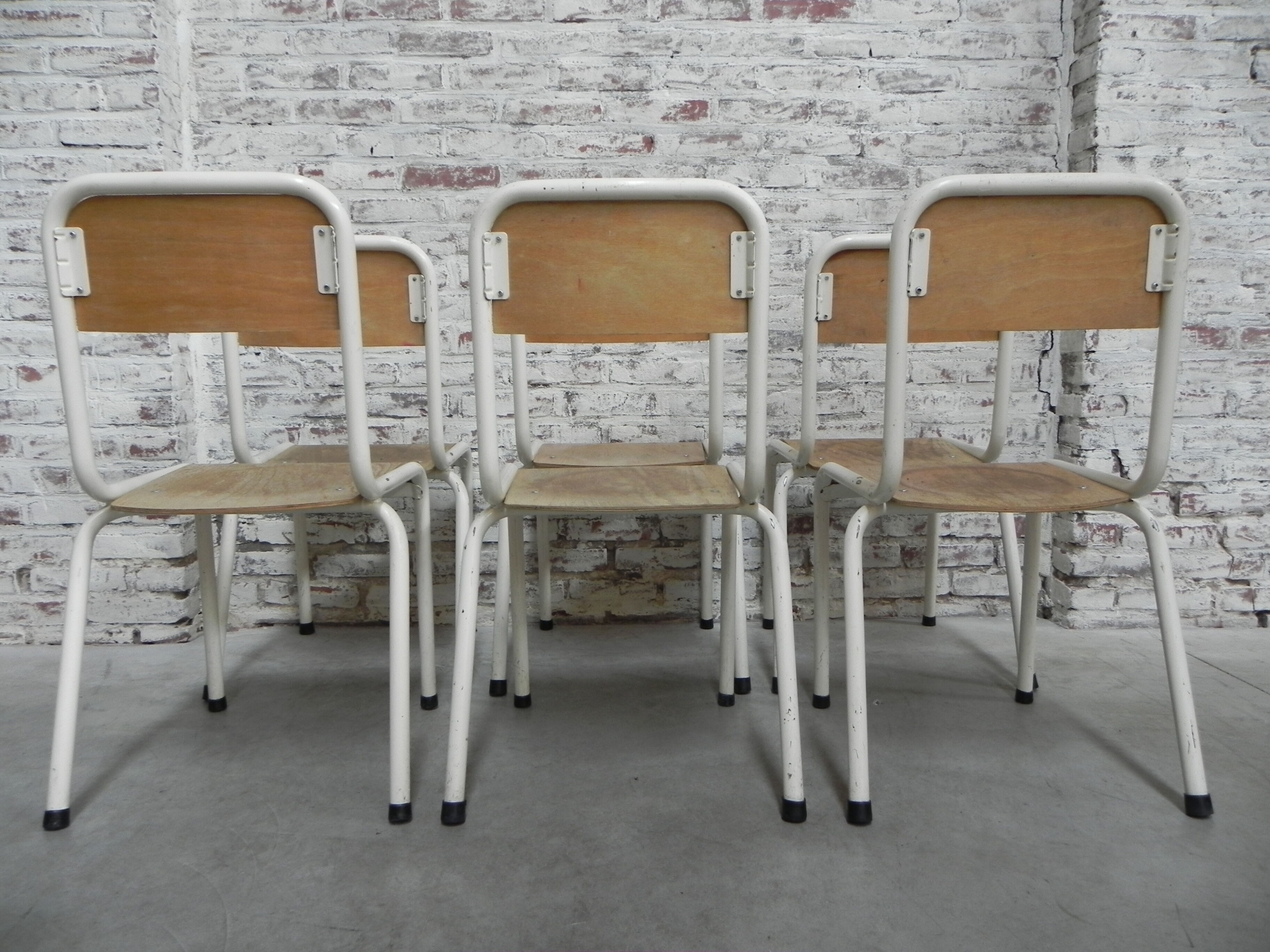 Set of 6 school chairs