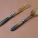 Antique horn and metal cutlery from 1900