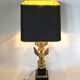 Empire style brass eagle table lamp by Lusterie Deknudt, 1970s