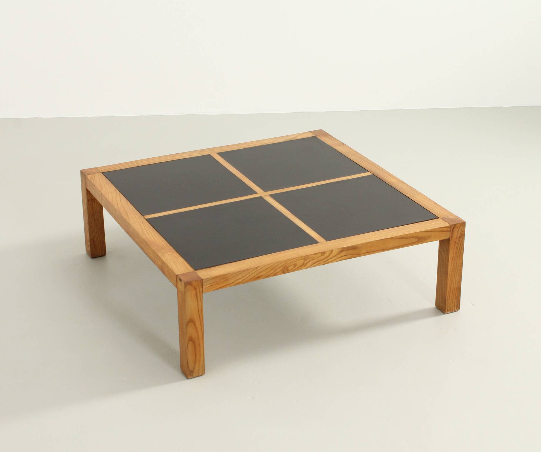 Coffee table or side table in pine and laminate, France, 1970s
