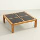 Coffee table or side table in pine and laminate, France, 1970s