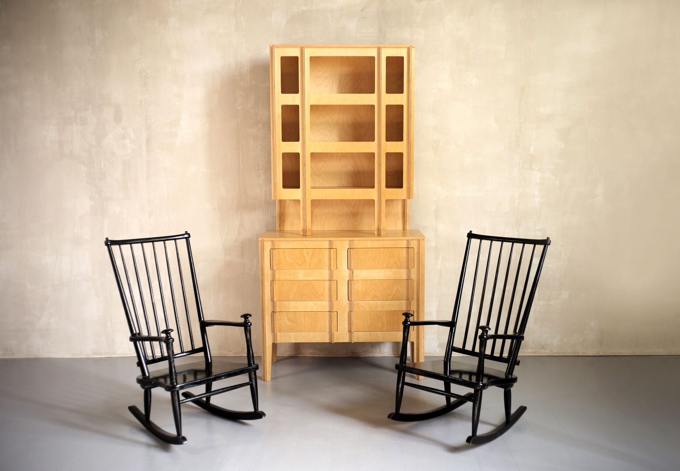 Pair of rocking chairs Scandinavian 1960