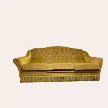 Vintage ochre yellow sofa