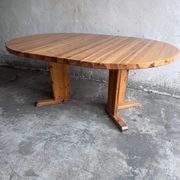 Extendable dining table in solid pine, Scandinavia, 1970s