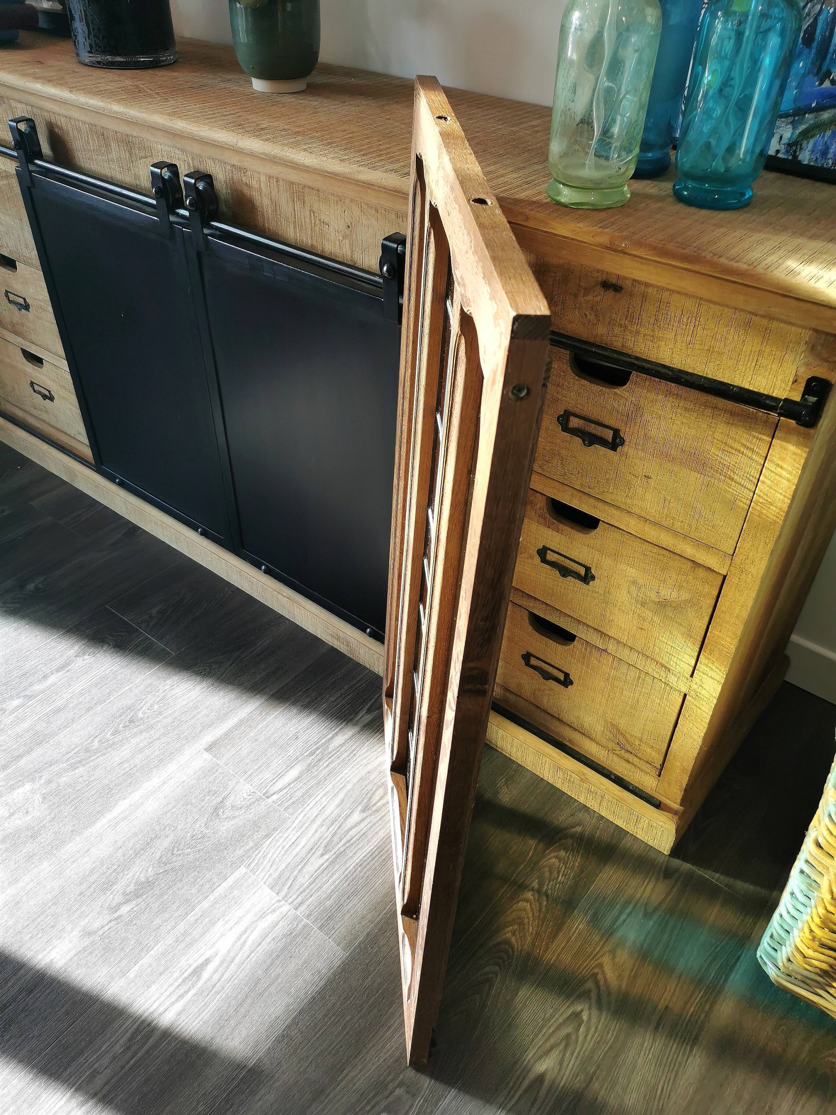 Stained glass window with framing