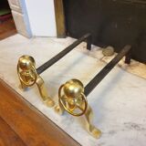 Brass chenets