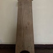 Sellette d'atelier ancienne néo-classique en bois lavé