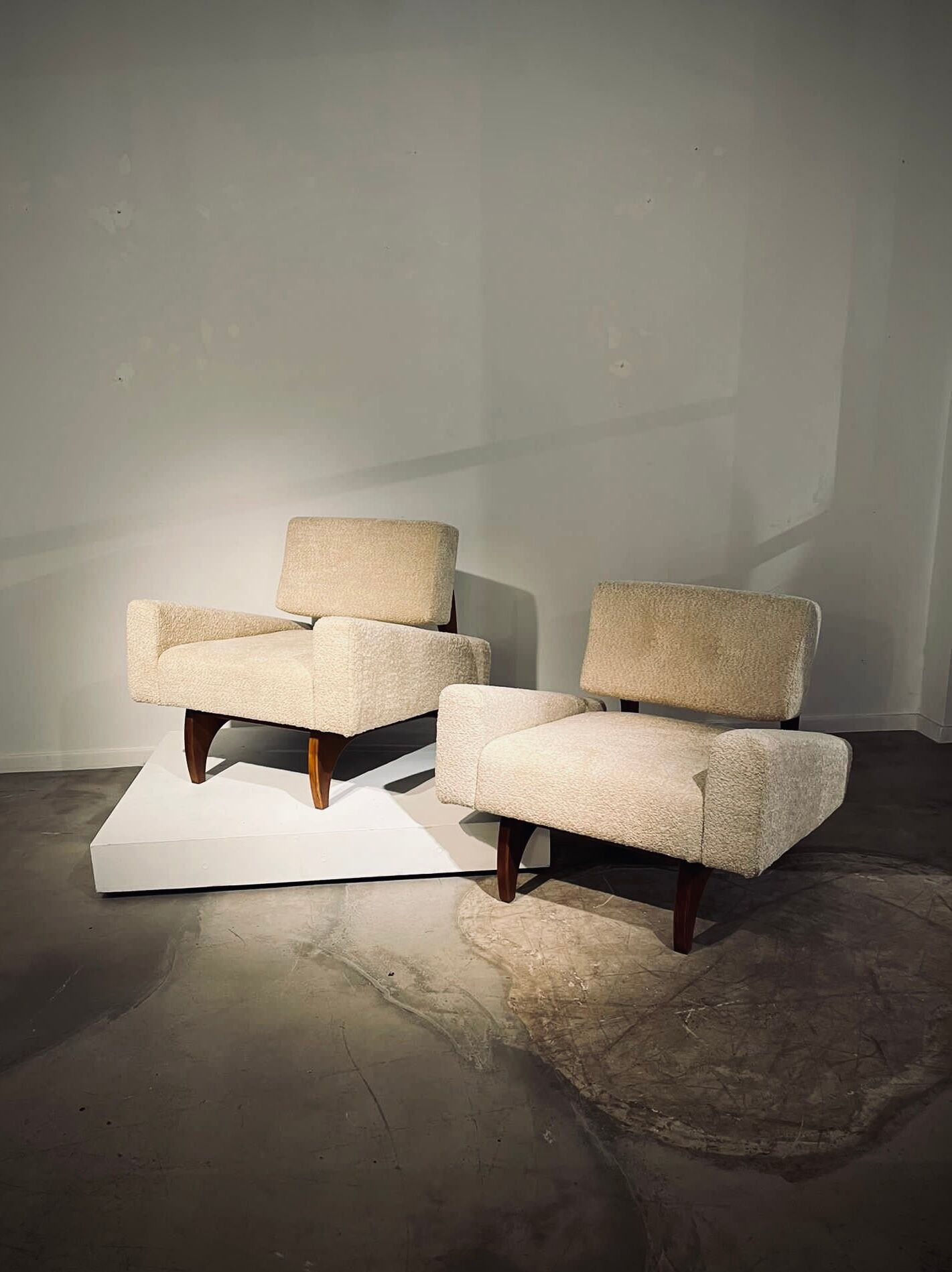 Pair of brazilian easy chairs, 1970s