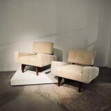 Pair of brazilian easy chairs, 1970s