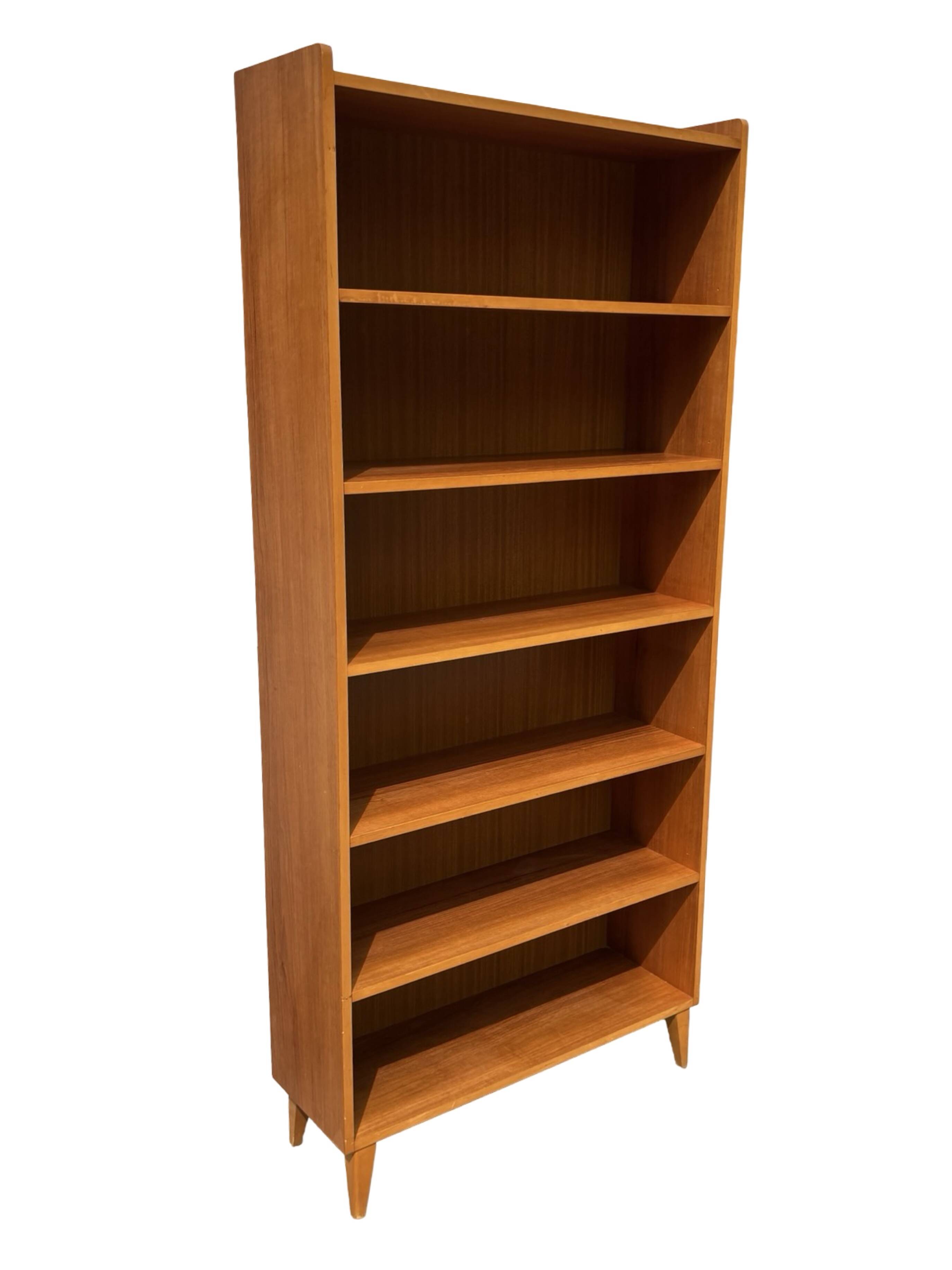 Large vintage teak bookcase, Danish design, 1960s