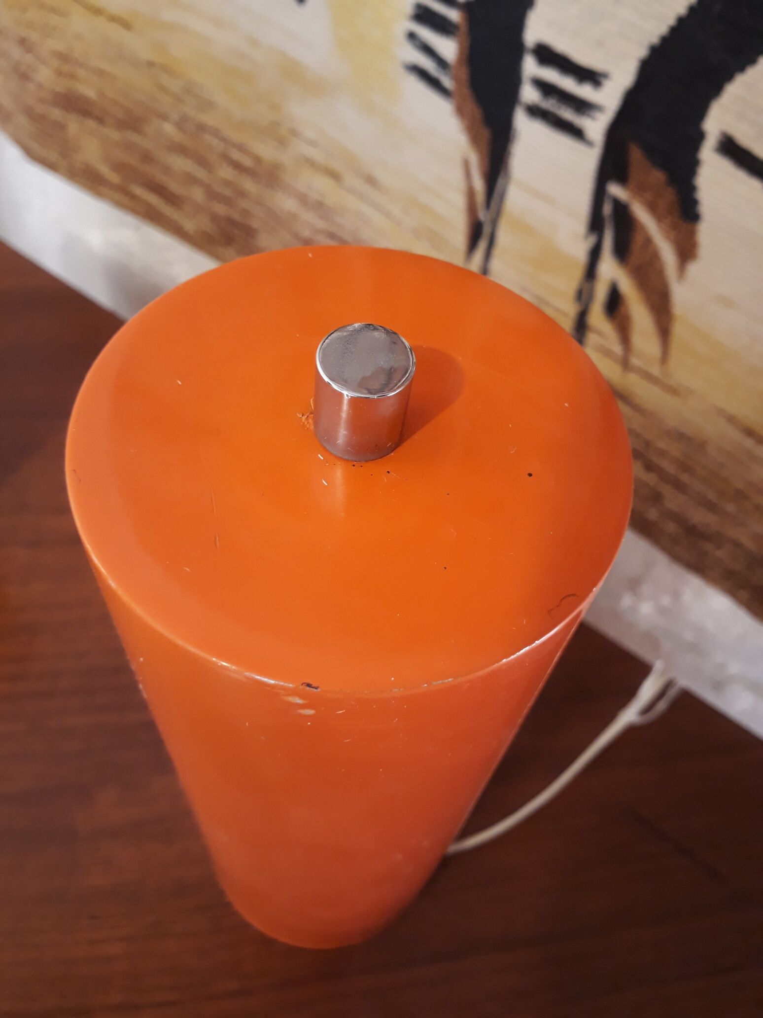 Space Age orange lamp