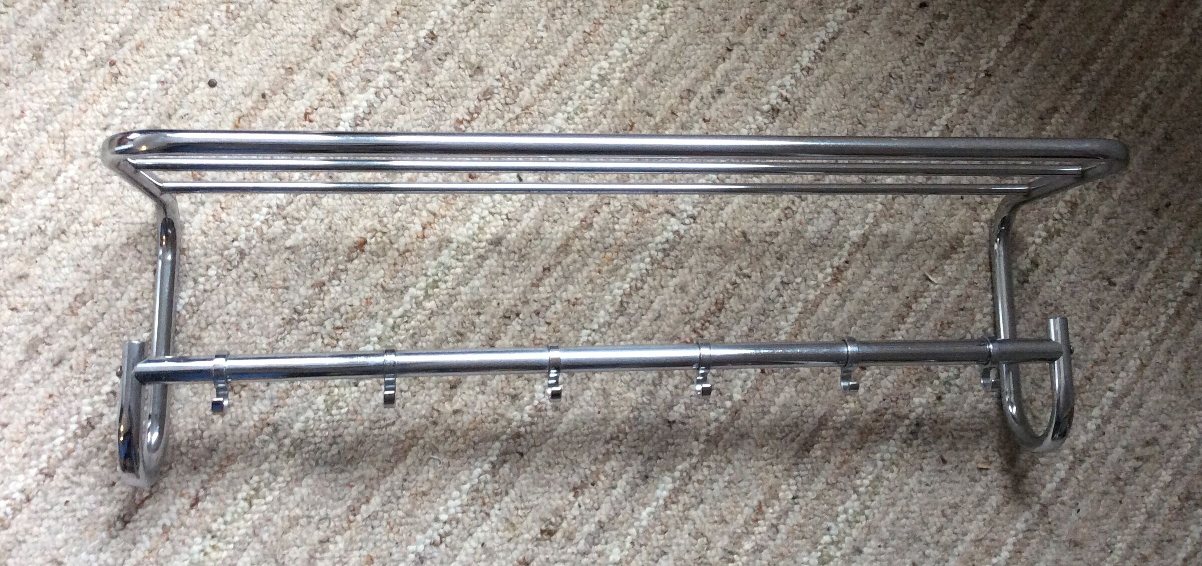 Porte-manteau en inox des années 60