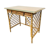 Desk in vintage rattan