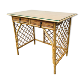 Bureau en rotin vintage