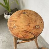 Set of three high tripod farmhouse stools