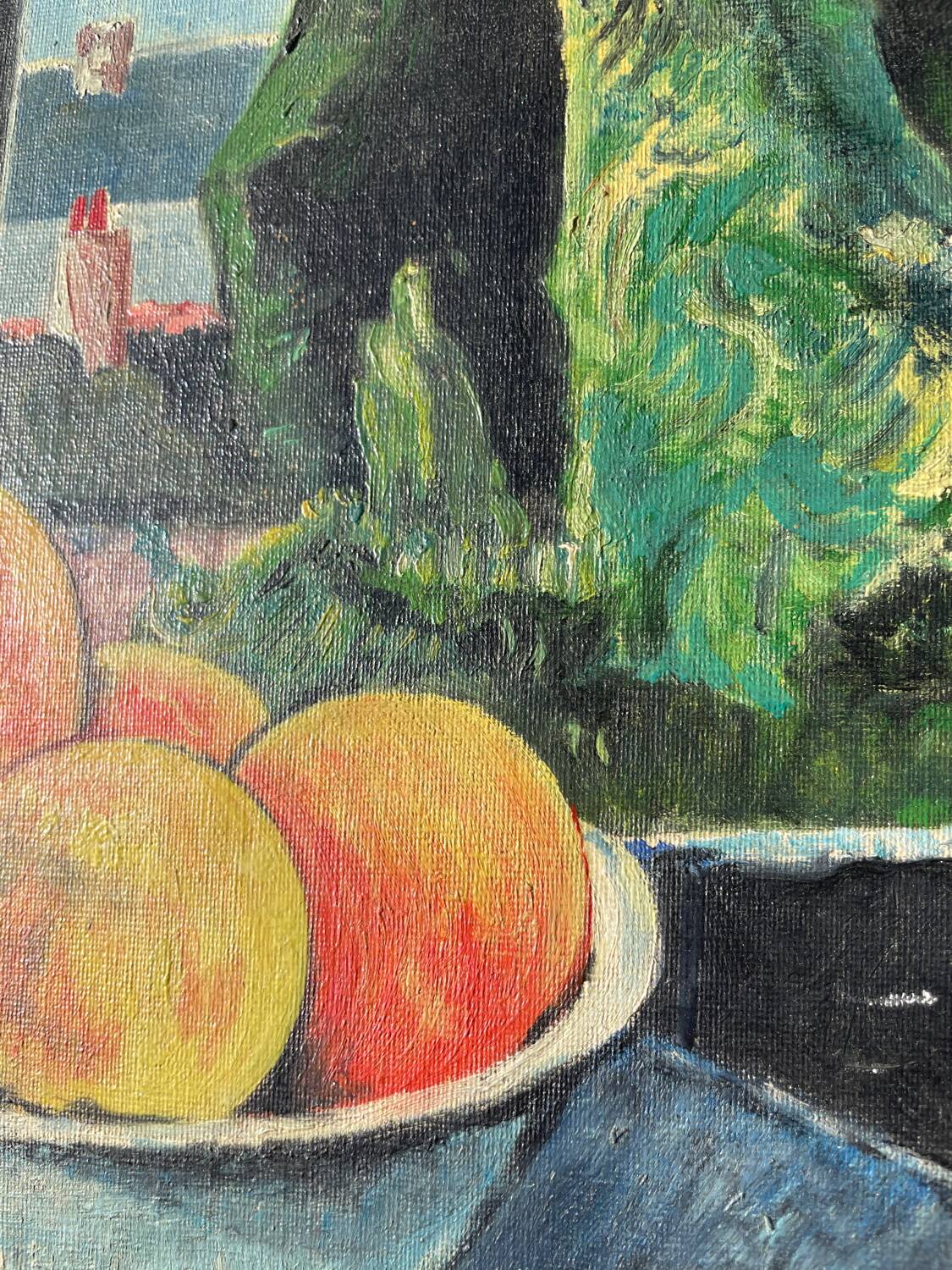 Still life painting in oil
