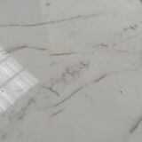 60s marble table with chrome cross base