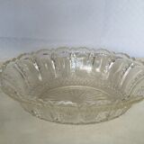 Oval glass bowl