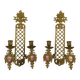 Pair Of Vintage French Brass Sconces