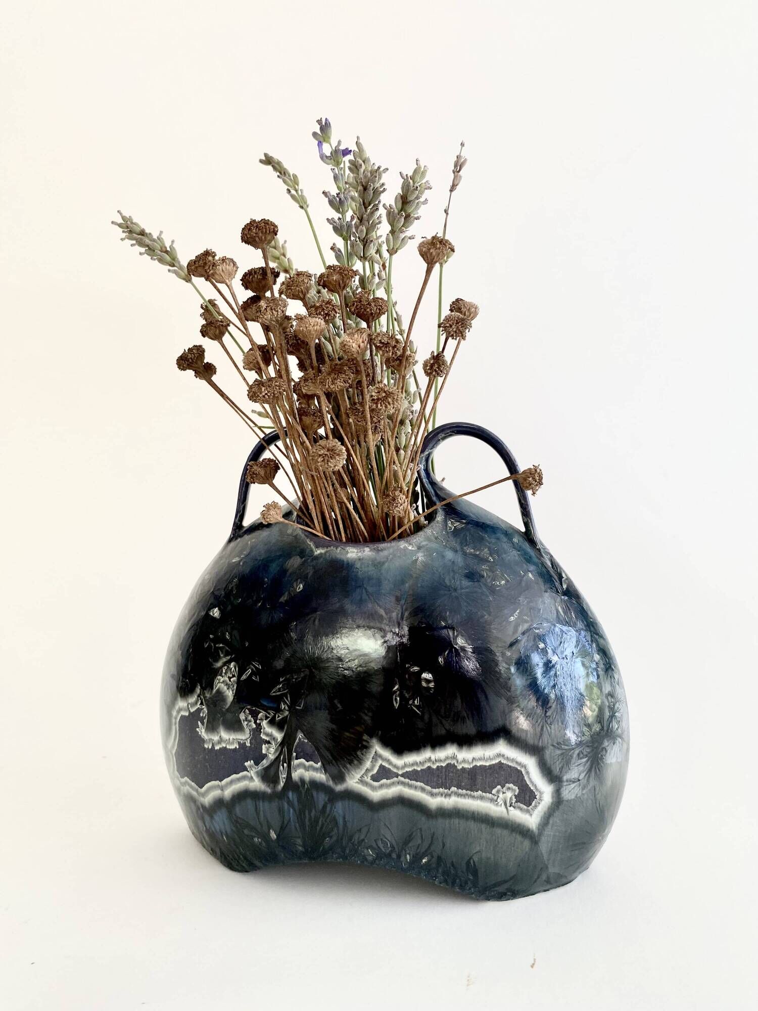 Vase with 2 handles, ceramic, 1979.